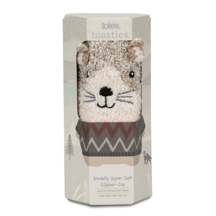 totes toasties® Ladies Novelty Super Soft Slipper Socks Cat Extra Image 4